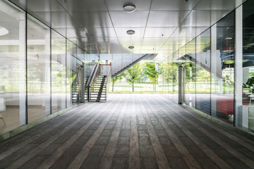 Panoramic skyline and buildings with empty concrete square floor,chongqing,china