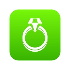 Single diamond ring in simple style isolated on white background vector illustration