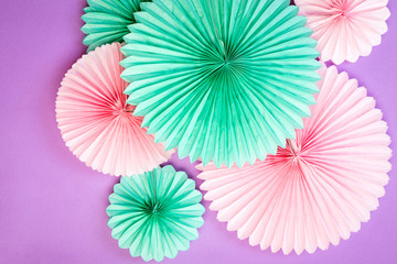 Handmade Paper Flower Colorful Background Origami Decor