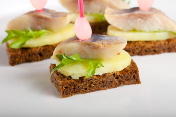 Canape with herring