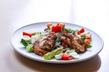 Caesar salad with chicken