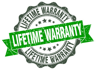 lifetime warranty stamp. sign. seal