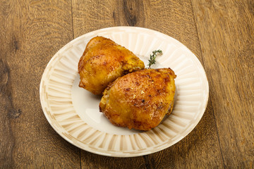 Roasted chicken thighs