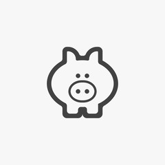 Pig icon illustration isolated vector sign symbol