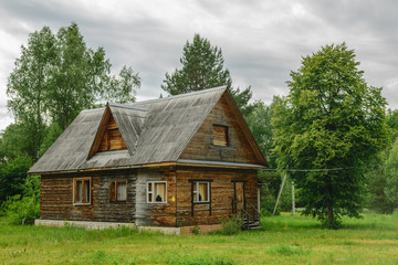 Obraz premium Wooden house in Russian village