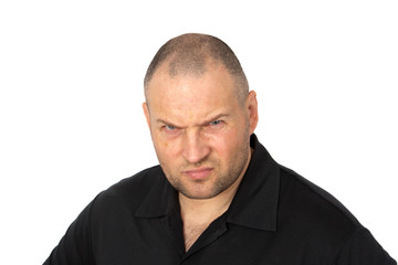 Young men is very angry