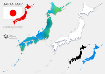 日本地図_Design Map #Map of japan