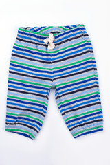 Boys little striped shorts.