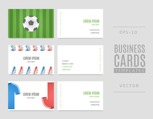 Football business cards. A good idea for sports agents, coaches and players.