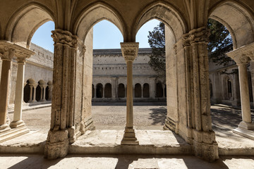 Romanesque Cloisters Church of Saint Trophime Cathedral in Arles. Provence,  France