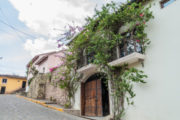 Cobbled streets in Copan Ruinas village, Honduras