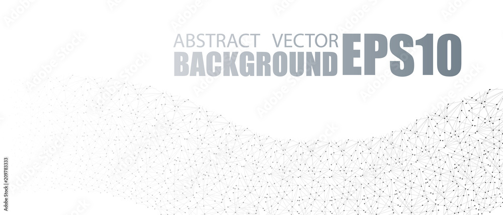Fototapete vector banner design, connecting dots and lines. global network connection. geometric connected abst