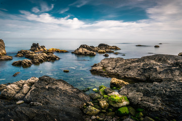 Fototapeta na wymiar Mediterraneansea and rocks 