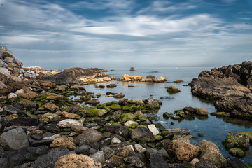 Fototapeta na wymiar Mediterraneansea and rocky beach 