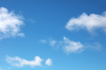 Soft clouds in blue sky