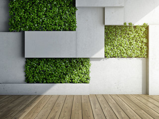 Vertical garden in modern interior - 209784959