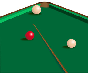 vector image of the billiard table
