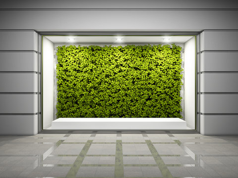 Empty storefront window