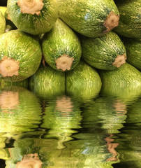Nice green Squash with reflection
