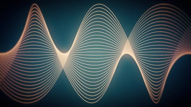Abstract CGI motion graphics and animated background of white lines and shapes. They swirl and morph and move around. Blue background
