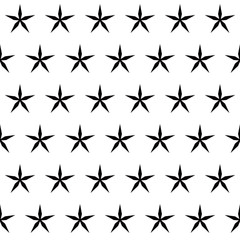 Black stars seamless pattern