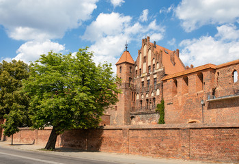 Torun, medieval gothic castle of the Order of Teutonic Knights, Poland. 