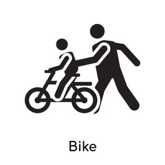 Obraz na płótnie Canvas Bike icon vector sign and symbol isolated on white background, Bike logo concept icon