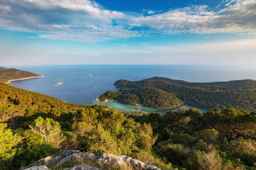 Stunning and colorful view at Mljet island in Croatia