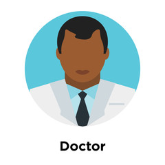 Doctor icon vector sign and symbol isolated on white background, Doctor logo concept