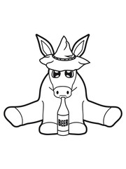 oktoberfest bayern hut bier alkohol party feiern flasche deutschland saufen trinken klein baby süß niedlich sitzen esel pferd pony klein packesel lange ohren bauernhof reiten reiter