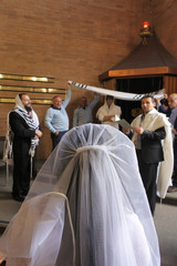Jewish bride on her wedding day