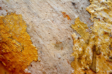Grunge and golden wall texture background. Decorative wall paint.Can be use for wallpaper or background texture.