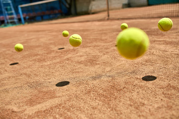 Jumping tennis balls