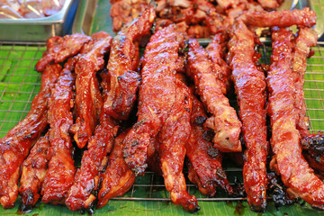 Pork ribs roasted with honey sauce.
