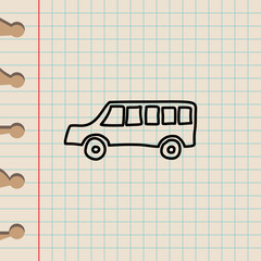 school bus sketch icon. Element of education icon for mobile concept and web apps. Outline school bus sketch icon can be used for web and mobile