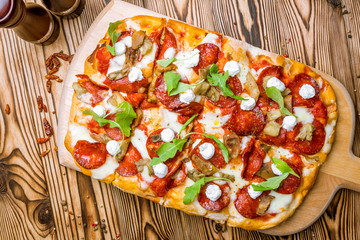 Pepperoni pizza at the Rome dough