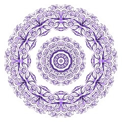 Mandala Style Vector Color Shapes. Abstract design. Fantastic decoration for fashion, holiday card, relax illustration.
