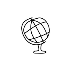 globe sketch icon. Element of education icon for mobile concept and web apps. Outline globe sketch icon can be used for web and mobile