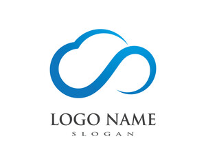 Obraz premium cloud vector logo template