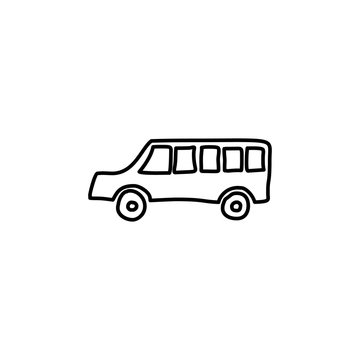 school bus sketch icon. Element of education icon for mobile concept and web apps. Outline school bus sketch icon can be used for web and mobile