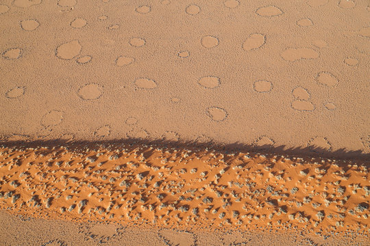 Aerial landscape of dunes and surrounding Sossusvlei Namibia.