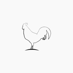 Rooster Logo Vector Template Design Illustration
