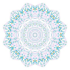 Flower mandala. Printable package decorative elements. Coloring page template. It is fantastic vector illustrations