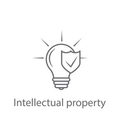 Intellectual property Insurance icon. Simple element illustration. Intellectual property Insurance symbol design from Insurance collection set. Can be used for web and mobile