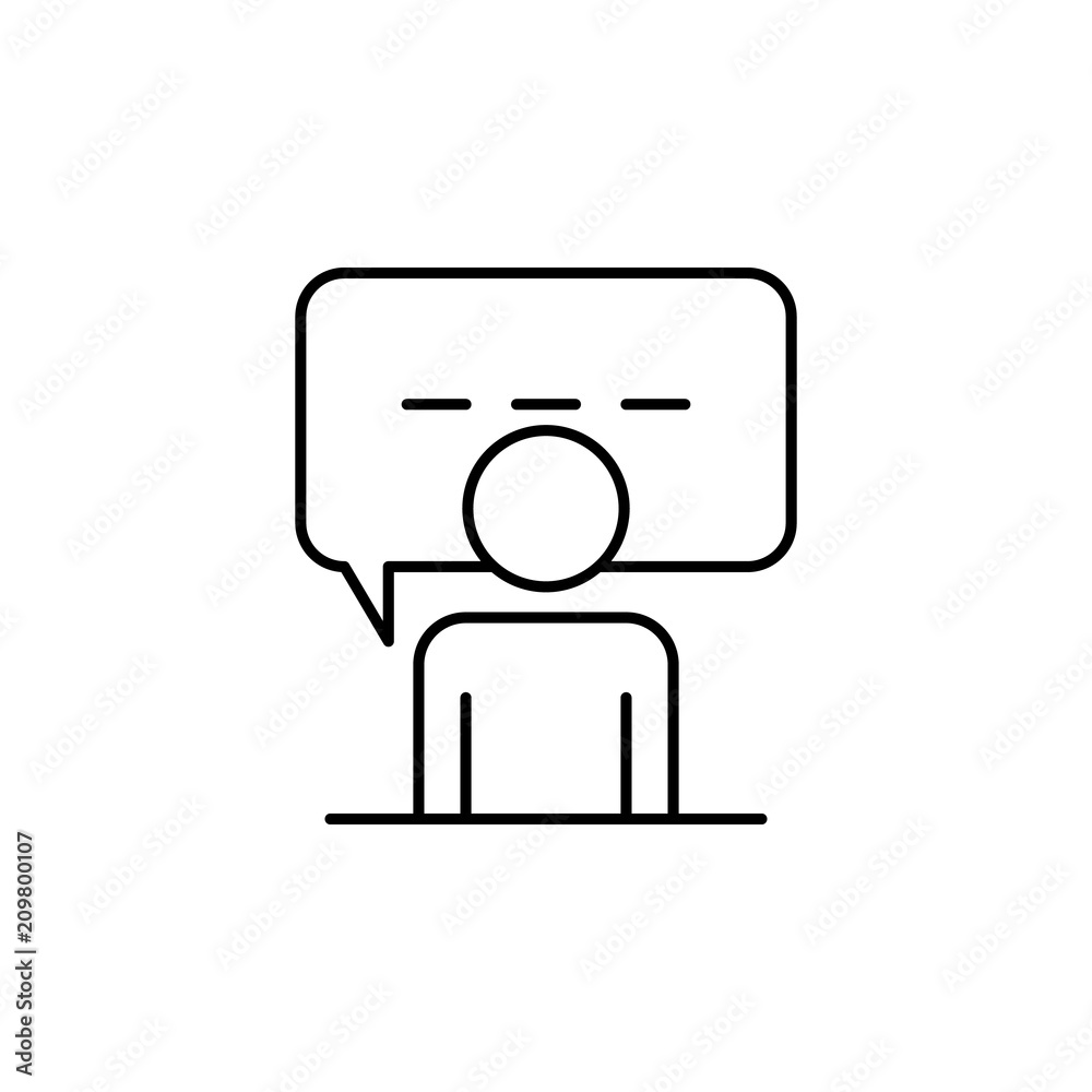 Aufkleber job interview line icon. element of business organisation icon for mobile concept and web apps. thin