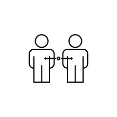 selection of applicants for work line icon. Element of business organisation icon for mobile concept and web app. Thin line selection of applicants icon can used for web and mobile