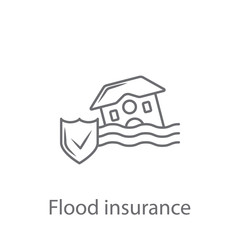 Flood Insurance icon. Simple element illustration. Flood Insurance symbol design from Insurance collection set. Can be used for web and mobile