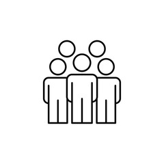 employees line icon. Element of business organisation icon for mobile concept and web apps. Thin line employees icon can be used for web and mobile