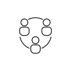 business communication line icon. Element of business organisation icon for mobile concept and web apps. Thin line business communication icon can be used for web and mobile