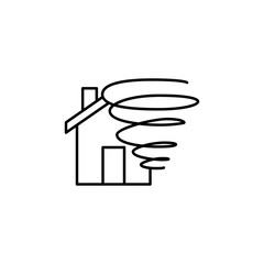 Hurricane line icon. Element of insurance sign for mobile concept and web apps. Thin line Hurricane icon can be used for web and mobile. Premium icon